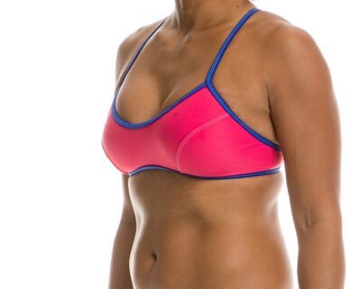 crossback bikini solid print top