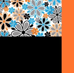 pop floral/black/orange